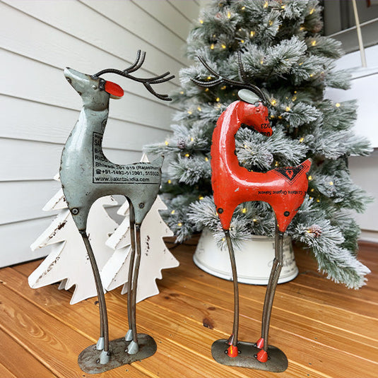 Recycled Iron Deer, Set of 2 General KAL