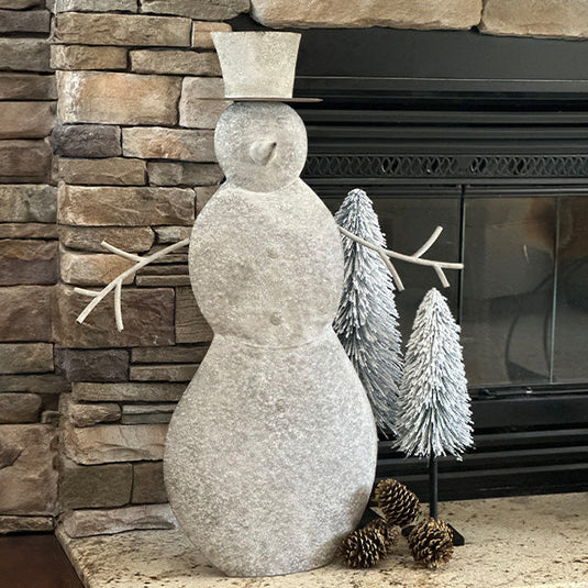 Distressed Iron Outdoor Snowman General ABH