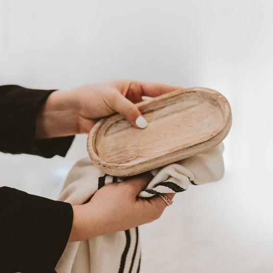 Rustic Wood Tray Gift Sweet Water Decor