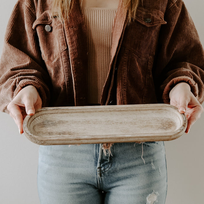 Large Rustic Wood Tray Gift Sweet Water Decor