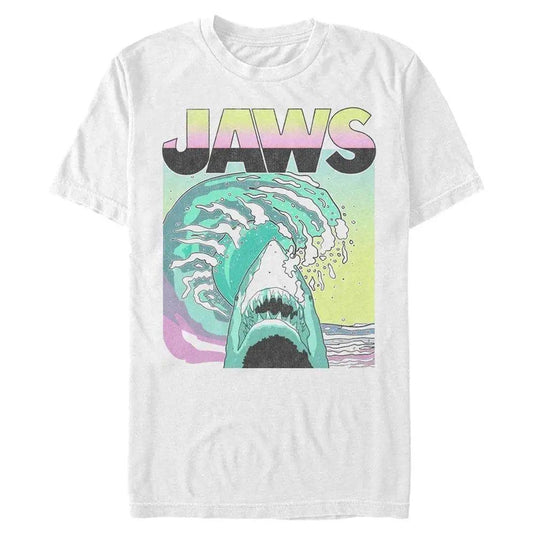 Jaws - Retro Wave 1980's Jaws Poster - T-Shirt Apparel Fifth Sun