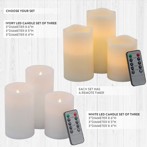 Load image into Gallery viewer, Flickering Flameless Candles with Remote, Set of 3 | Choose Your Color Whats trending ABH
