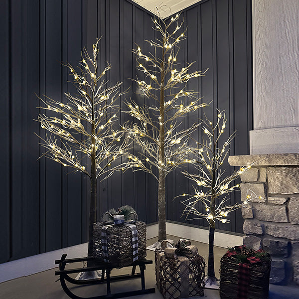 Glistening Outdoor LED Trees, Set of 3 General ABH