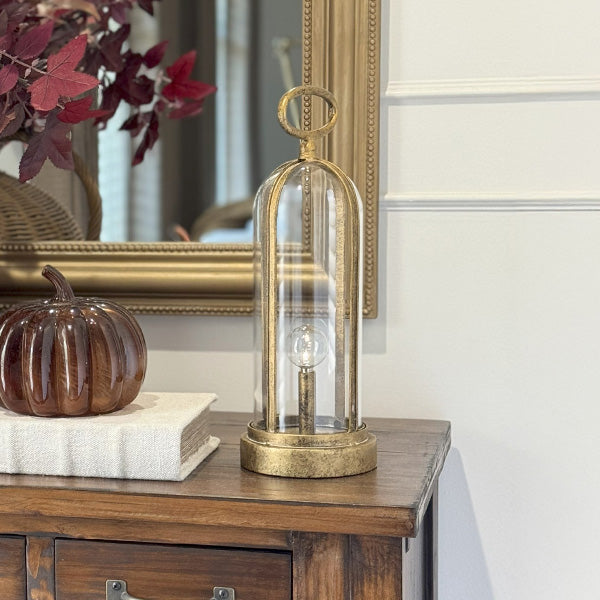 Portable Brass Finish LED Lantern Whats trending ABH