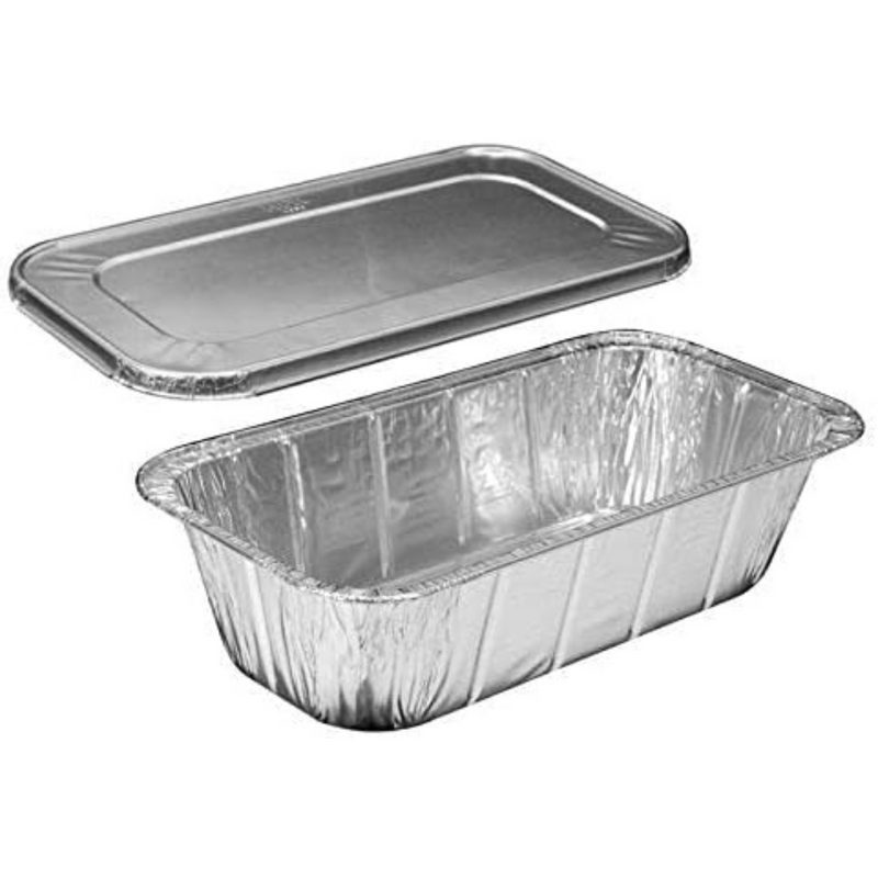 Load image into Gallery viewer, Disposable ALUMINUM LID FOR 5 LB LOAF BAKING PAN 12.5&quot; X 6.5&quot; Disposable VeZee
