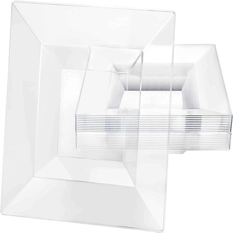 Load image into Gallery viewer, Lillian Tablesettings Square Plastic Dinner Bowl Clear 12 oz Bowls Lillian
