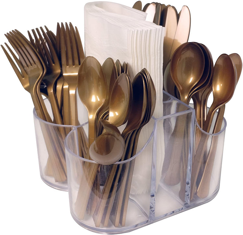 Load image into Gallery viewer, Lillian Tablesettings Extra Strong Quality Gold Premium Plastic Teaspoons Cutlery Lillian
