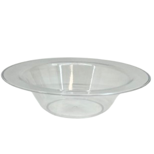 Magnificence Heavyweight 14oz Plastic Bowls Value Pack Clear Bowls Lillian