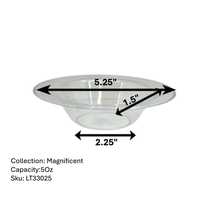 Load image into Gallery viewer, Magnificent Heavyweight 5oz Plastic Bowls Value pack Clear Bowls Lillian
