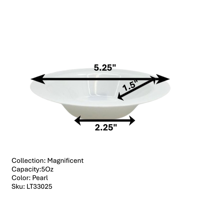 Load image into Gallery viewer, *WHOLESALE* Magnificence Heavyweight 5oz Plastic Bowls Value Pack White Pearl: 240CT Bowls Lillian
