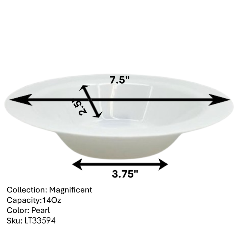 Load image into Gallery viewer, Magnificent Heavyweight 14oz Plastic Bowls Value pack White Pearl Bowls Lillian
