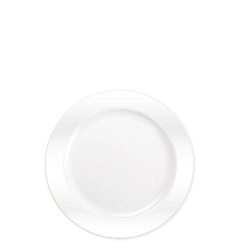 Load image into Gallery viewer, *WHOLESALE* Magnificence Heavyweight Plastic 6.25&quot; Dessert Plate Value pack Pearl White:320CT Disposable Plates Lillian Tablesettings
