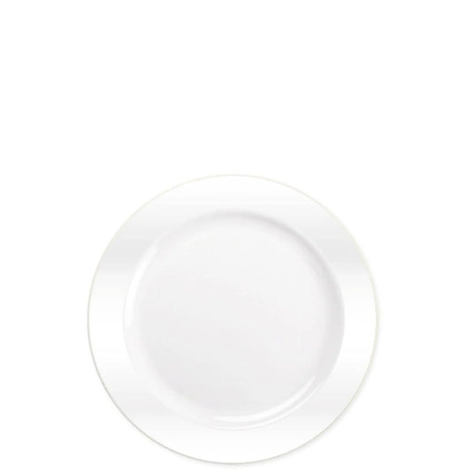 *WHOLESALE* Magnificence Heavyweight Plastic 6.25" Dessert Plate Value pack Pearl White:320CT Disposable Plates Lillian Tablesettings