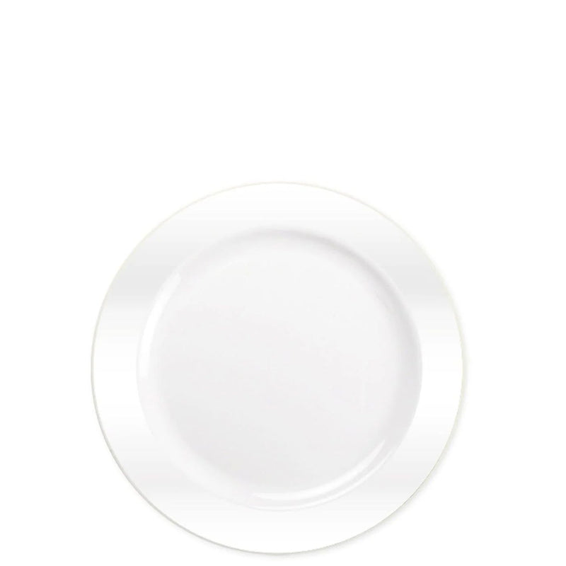 Load image into Gallery viewer, *WHOLESALE* Magnificence Heavy weight Plastic 7.25&quot; Salad Plate Value pack Pearl White: 320CT Disposable Plates Lillian Tablesettings
