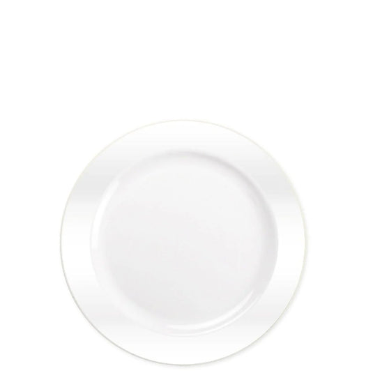 *WHOLESALE* Magnificence Heavy weight Plastic 7.25" Salad Plate Value pack Pearl White: 320CT Disposable Plates Lillian Tablesettings