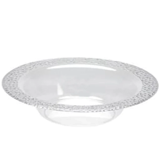 Lillian Tablesettings Pebbled Plastic Bowl Clear 14 oz Tablesettings Lillian