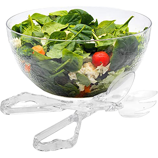 Pebbled Heavy Weight Plastic Bowl Clear 140oz Tablesettings Lillian