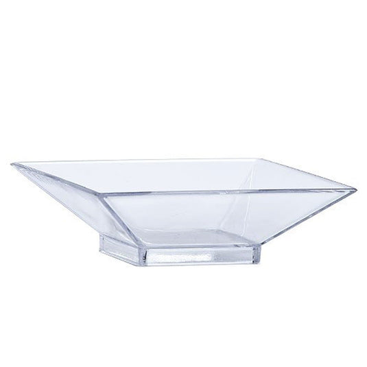 Lillian Mini Plastic Square Serving Dish Clear dishes Serverware Lillian