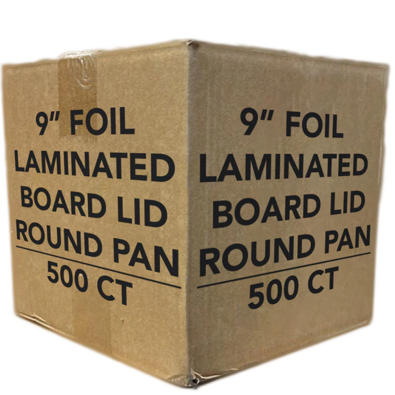 Load image into Gallery viewer, *WHOLESALE* Board Lids for 9&quot; Aluminum Round Pan | 500 ct/case Disposable VeZee
