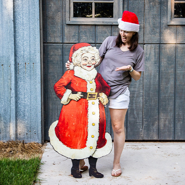 51 Inch Life-sized Indoor/Outdoor Mrs. Claus Cutout | Santa's Family Collection Sale ABH