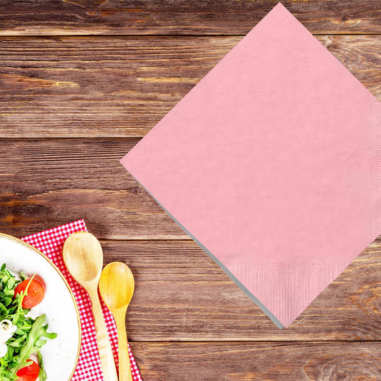 Light Pink Beverage Napkins Napkins Party Dimensions