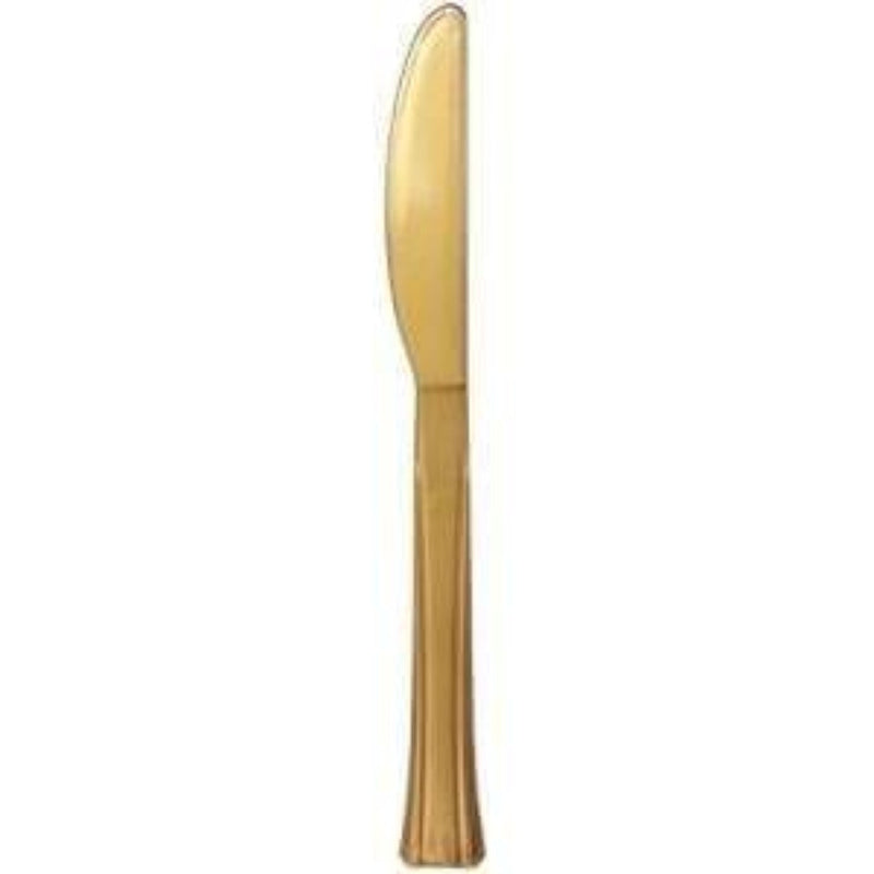 Load image into Gallery viewer, Lillian Tablesettings Extra Strong Quality Gold Premium Plastic Knives Cutlery Lillian
