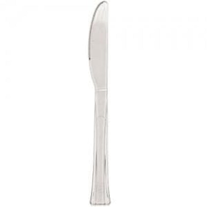 Lillian Tablesettings Extra Strong Quality Premium Clear Plastic Knives Cutlery Lillian