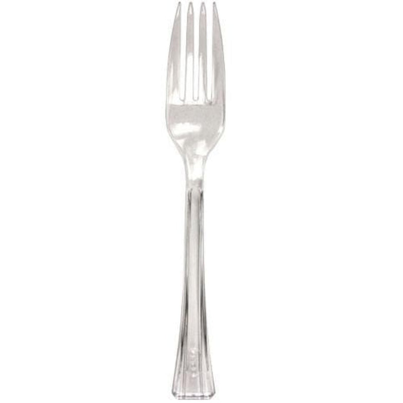 Load image into Gallery viewer, Lillian Tablesettings Extra Strong Quality Premium Plastic Clear Forks Cutlery Lillian
