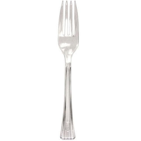 Lillian Tablesettings Extra Strong Quality Premium Plastic Clear Forks Cutlery Lillian