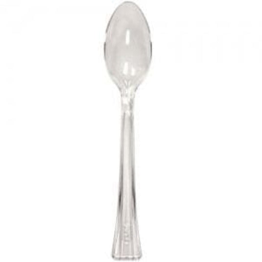 Lillian Tablesettings Extra Strong Quality Premium Plastic Clear Teaspoons Cutlery Lillian