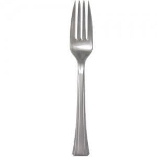 Lillian Tablesettings Extra Strong Quality Premium Plastic Silver Forks Cutlery Lillian