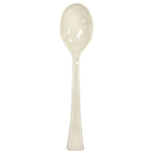 Lillian Tablesettings Extra Strong Quality Premium Plastic Soupspoon Sahara Cutlery Lillian