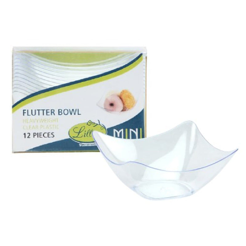 Load image into Gallery viewer, Lillian Tablesettings Mini Plastic Flutter Bowl Clear Serverware Lillian
