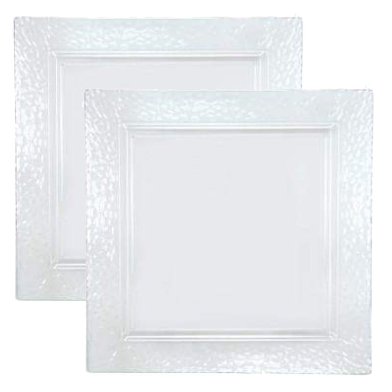 Load image into Gallery viewer, Lillian Tablesettings Square Pebbled Tray Pearl 12&quot; Serverware Lillian
