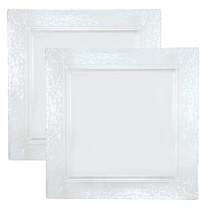 Lillian Tablesettings Square Pebbled tray Clear 12