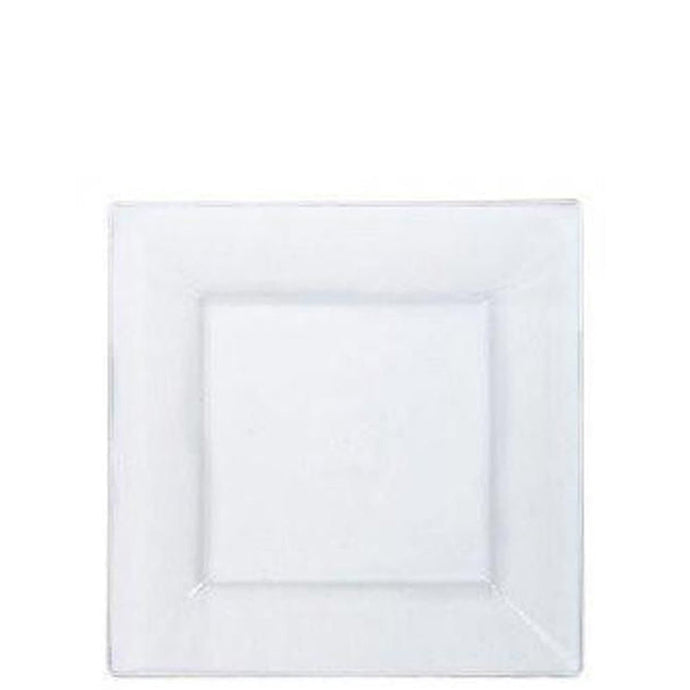 Lillian Tablesettings Square Plastic Dinner Plates Clear 6.5