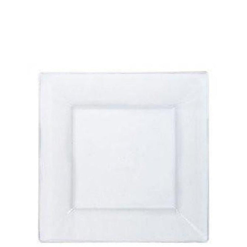 Load image into Gallery viewer, Lillian Tablesettings Square Plastic Dinner Plates Clear 6.5&quot; Disposable Plates Lillian
