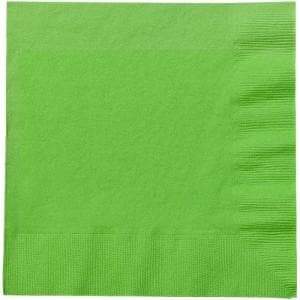 99¢ Lime Green Lunch Napkins 20 Count Party Dimensions