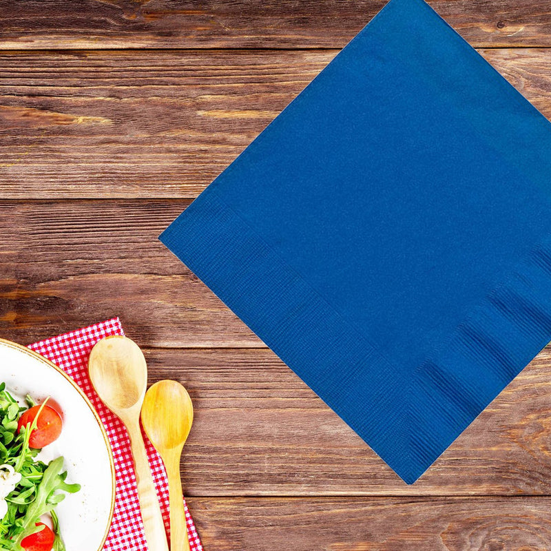 Load image into Gallery viewer, Blue Luncheon Paper Napkins Napkins Party Dimensions
