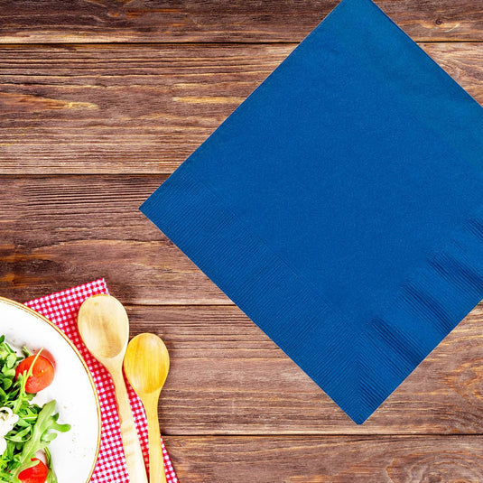 Blue Luncheon Paper Napkins Napkins Party Dimensions