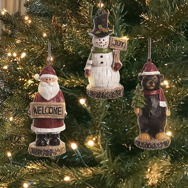 Jolly Christmas Trio Ornaments, Set of 3 Gift TP