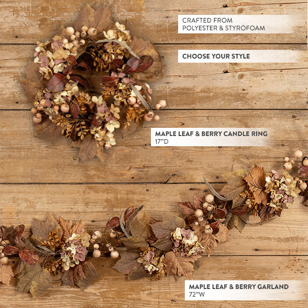 Load image into Gallery viewer, Maple Leaf and Berry Tabletop Decor, Choose Your Style General RH
