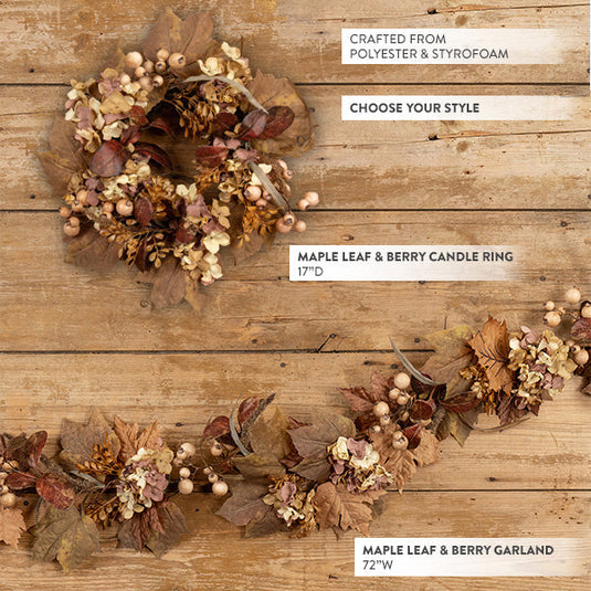 Maple Leaf and Berry Tabletop Decor, Choose Your Style General RH