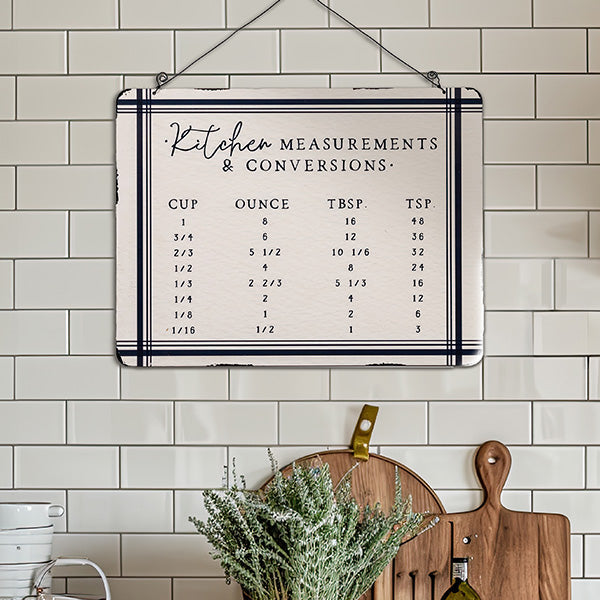 Kitchen Conversion Metal Wall Decorative Sign Whats trending RH