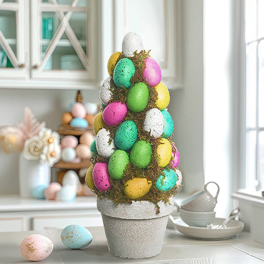 Multicolored Easter Egg Table Tree General TP