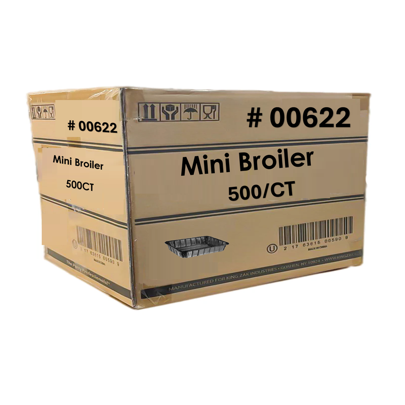 Load image into Gallery viewer, *WHOLESALE* Mini Broiler Disposable Aluminum Baking Pan: 500 Count Broiler Pans VeZee
