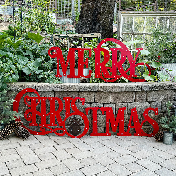 11 Feet Wide LED Merry Christmas Yard Stakes General ABH