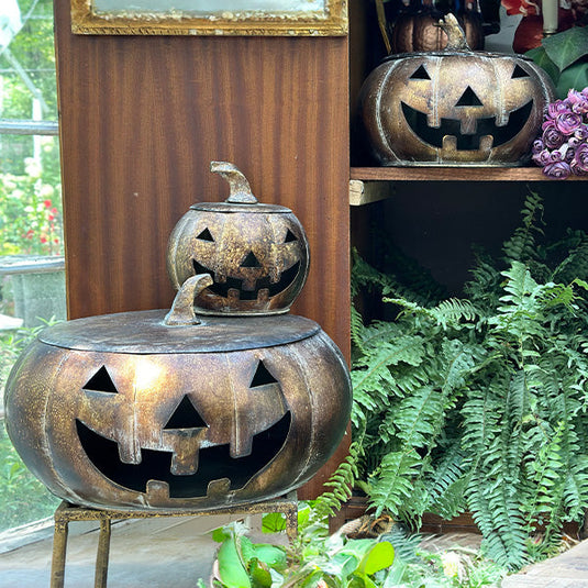 Huge Metal Jack O Lanterns, Set of Three, Choose Your Color General ABH