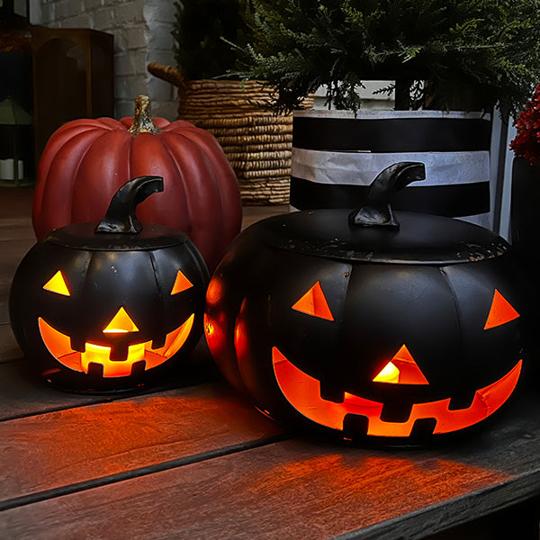 Load image into Gallery viewer, Huge Metal Jack O Lanterns, Set of Three, Choose Your Color General ABH
