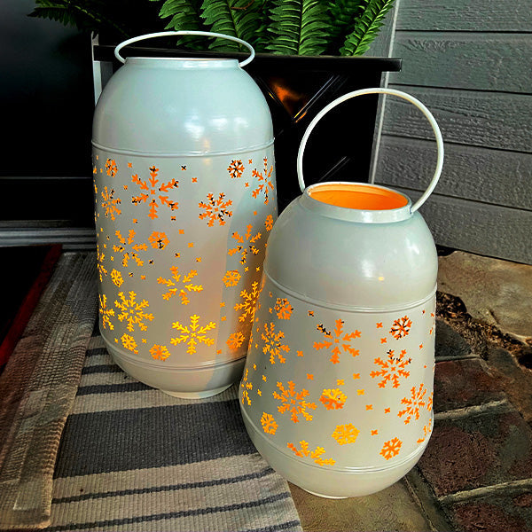 Metal Snowflake Lanterns, Set of 2 General ABH